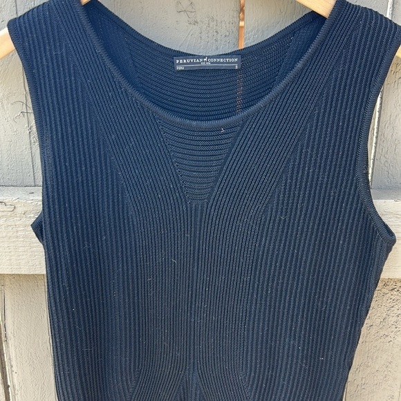 Peruvian Connection Pima Cotton Tank Dress Size XS Summer Vacation Beach Lounge - Picture 2 of 5